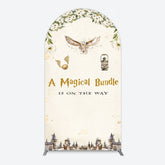 Aperturee - Aperturee White Floral Magical Bundle Baby Shower Arch Backdrop